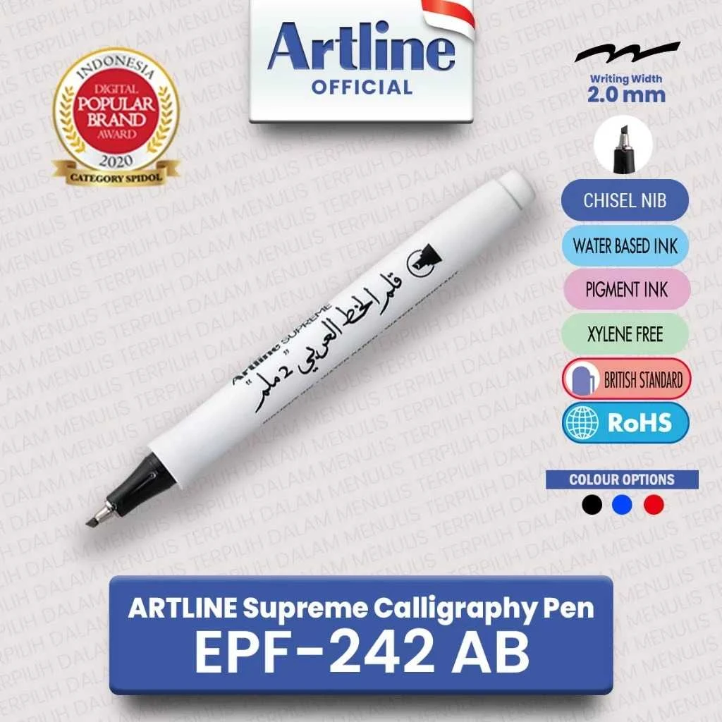 Ballpoint Calligraphy Artline / Pen Lettering Arabic EPF / Pulpen Kaligrafi Hitam